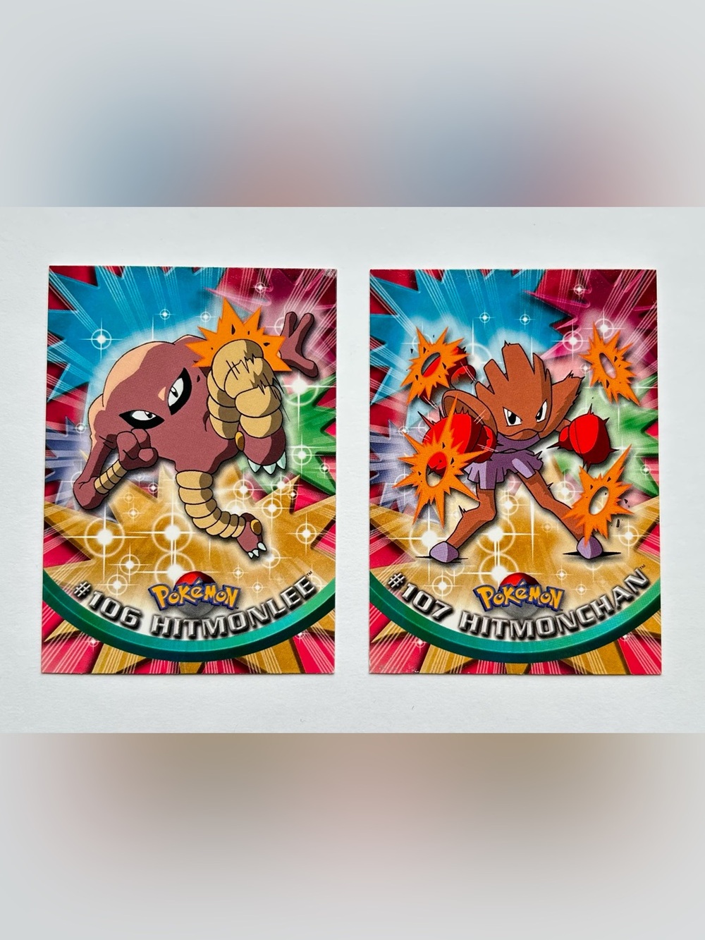 Pokémon Topps Hitmonlee and Hitmonchan